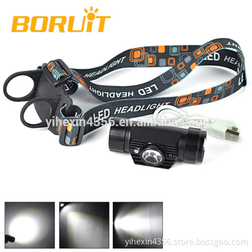 USB Rechargeable Sensor Switch Headlamp with Infrared Induction